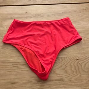 High waisted Aerie Hot Pink swim